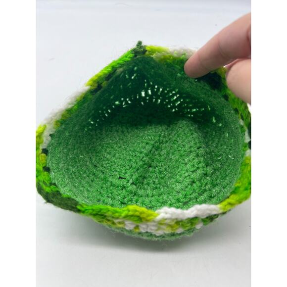 Green Metallic Knit Wove Beanie Hat Acrylic Winter Boho Colorful Ninja Turles XS - Picture 6 of 8